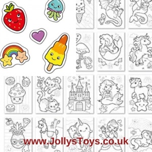Unicorns, Mermaids & More Colouring Book with Stickers